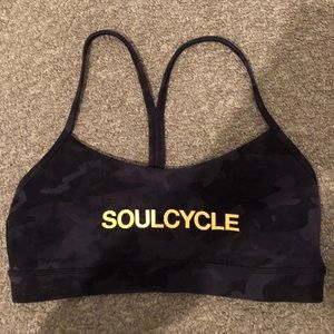 SoulCycle x lululemon camo sports bra